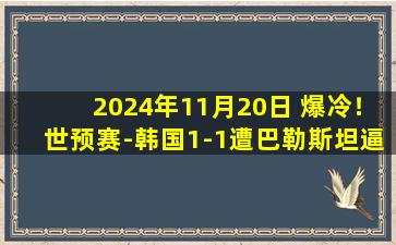 2024年11月20日 爆冷！世预赛-韩国1-1遭巴勒斯坦逼平 金玟哉送礼丢球孙兴慜扳平